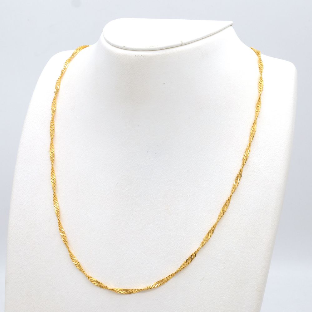 24K YG  SCREW CHAIN L SIZE