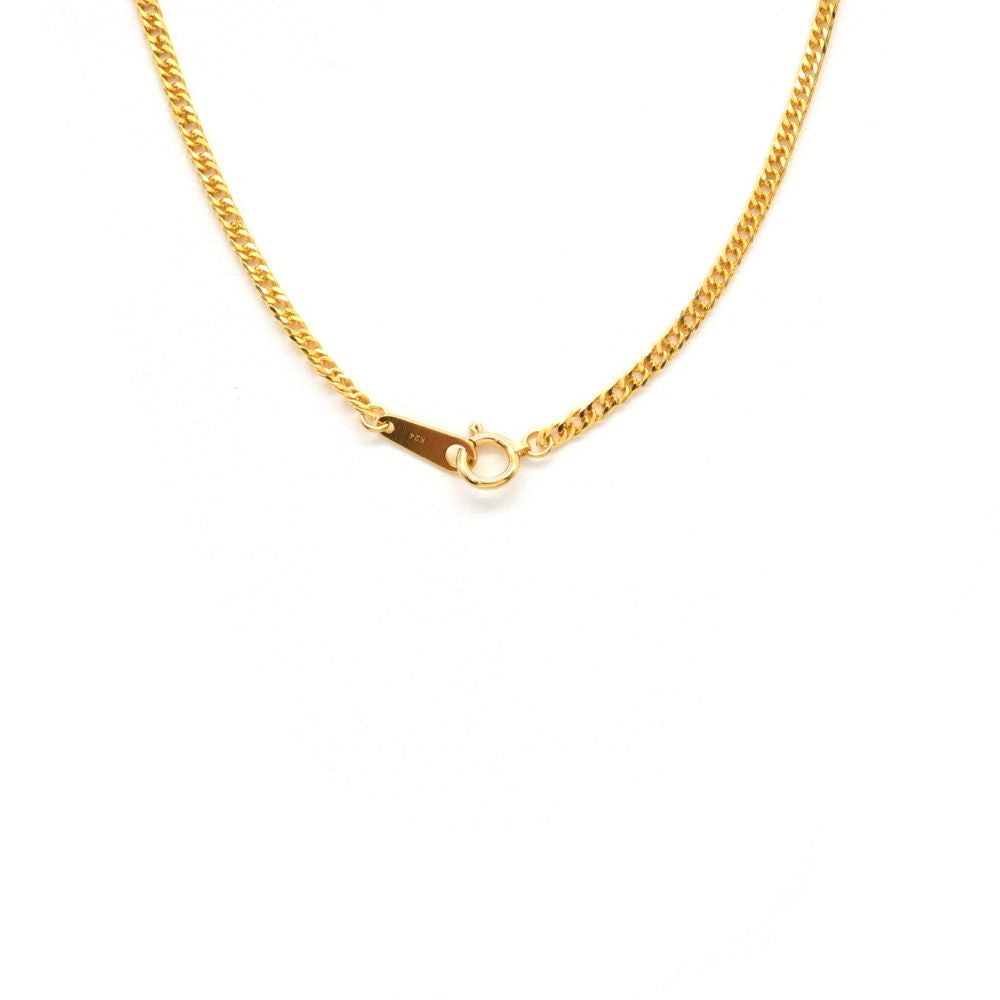 24K YG W.CURB-6DC NECKLACE