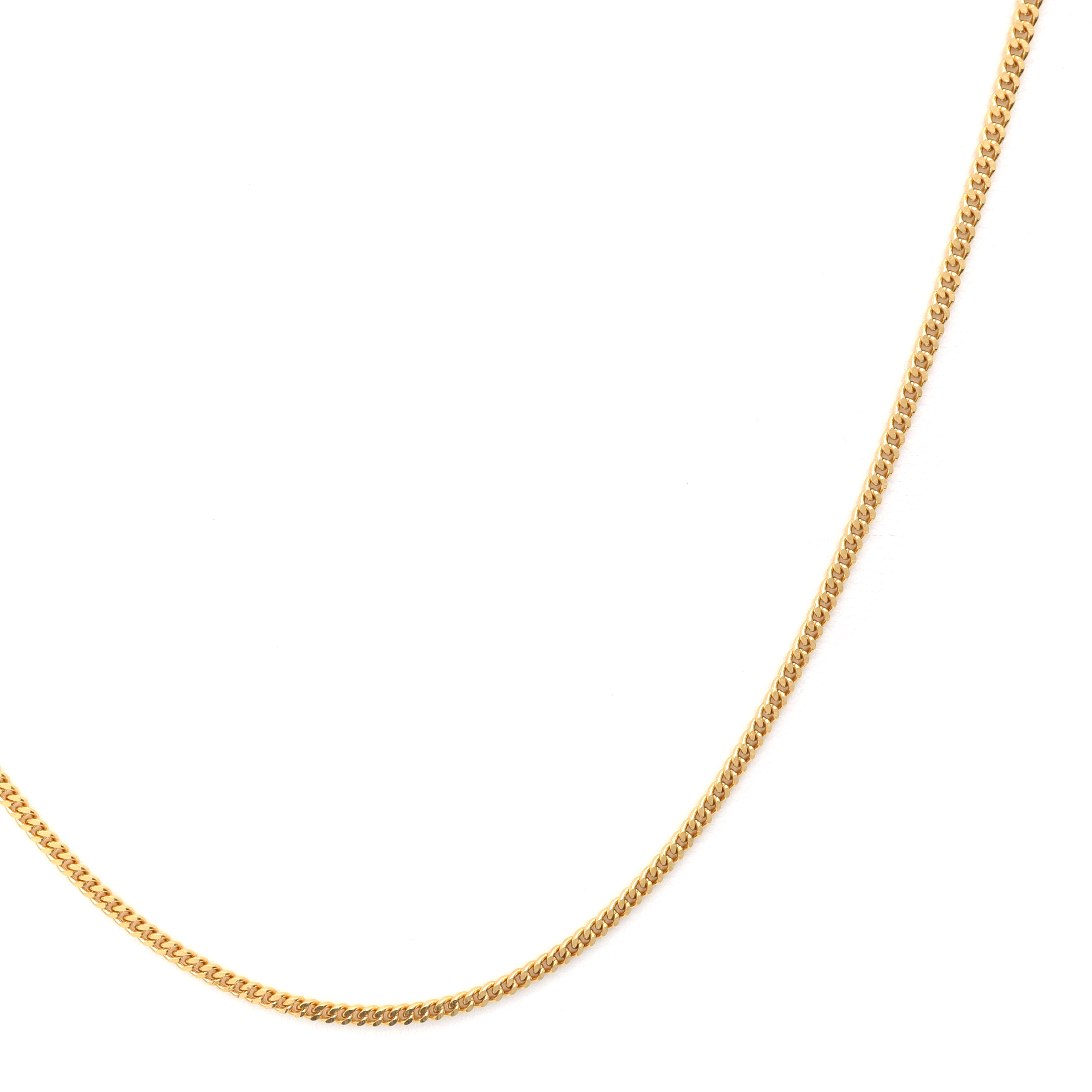 [WINTER SALE] 18K YG CURB-2DC NECKLACE 20" / 10gUP