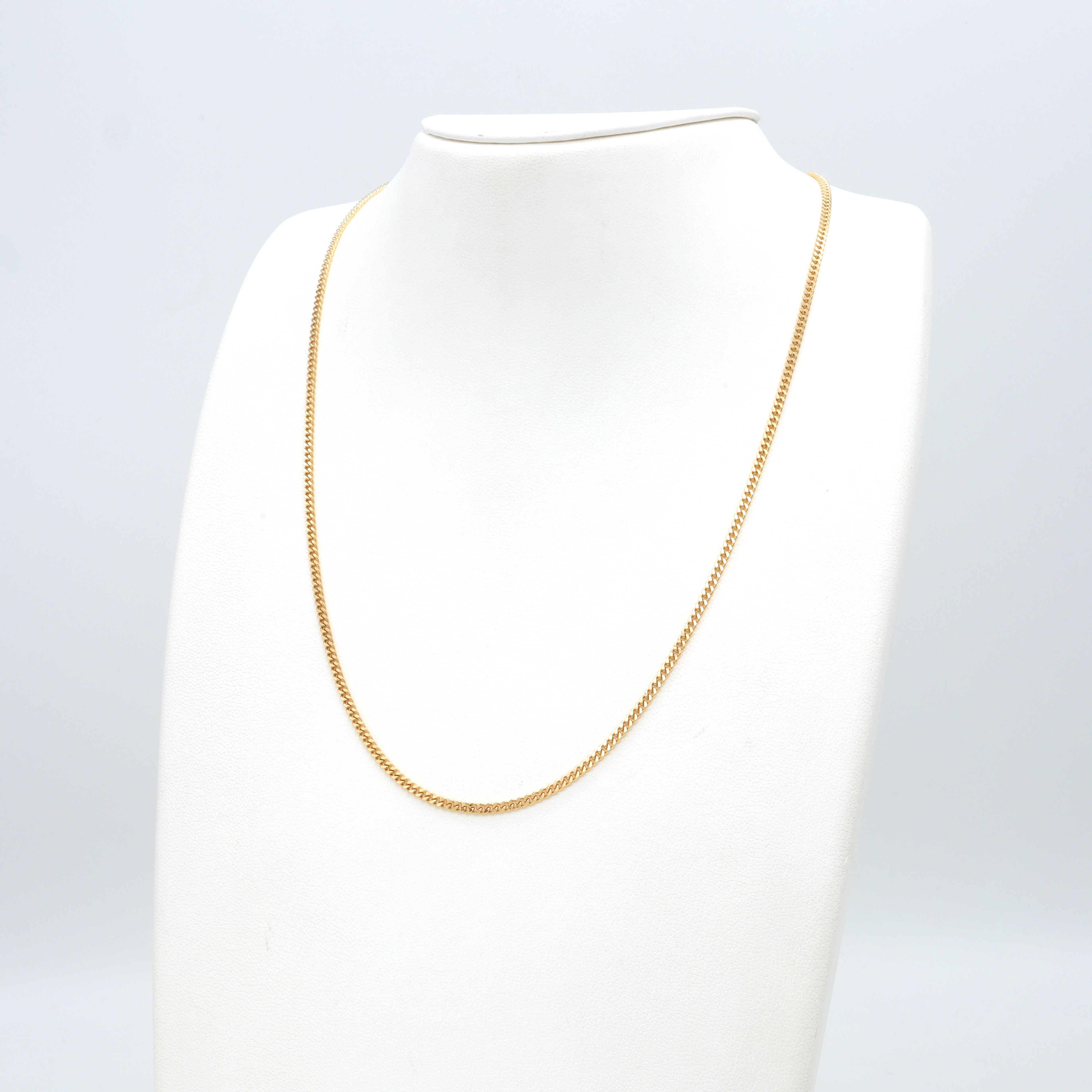 [WINTER SALE] 18K YG CURB-2DC NECKLACE 20" / 10gUP
