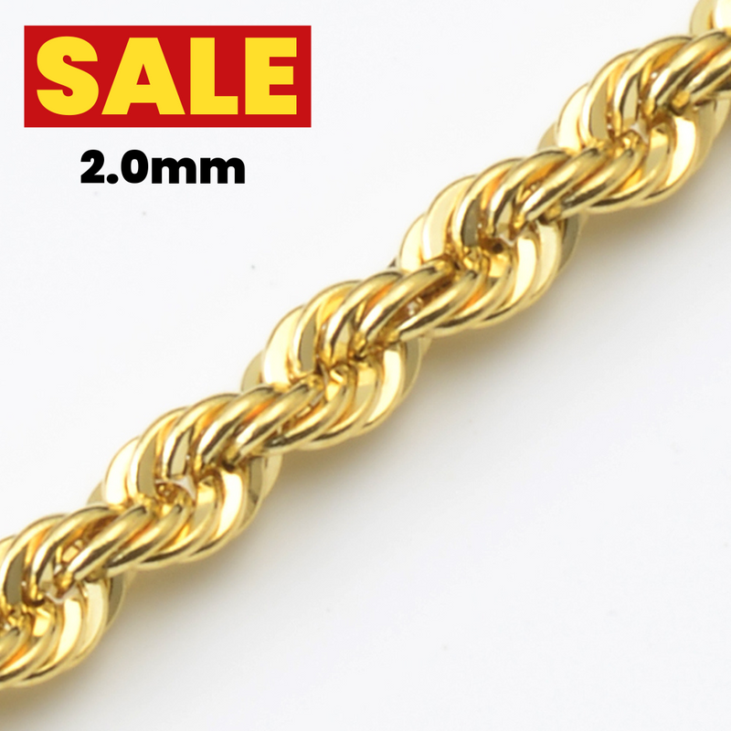 [SALE]18K YG ROPE CHAIN 2.0mm (No slide)