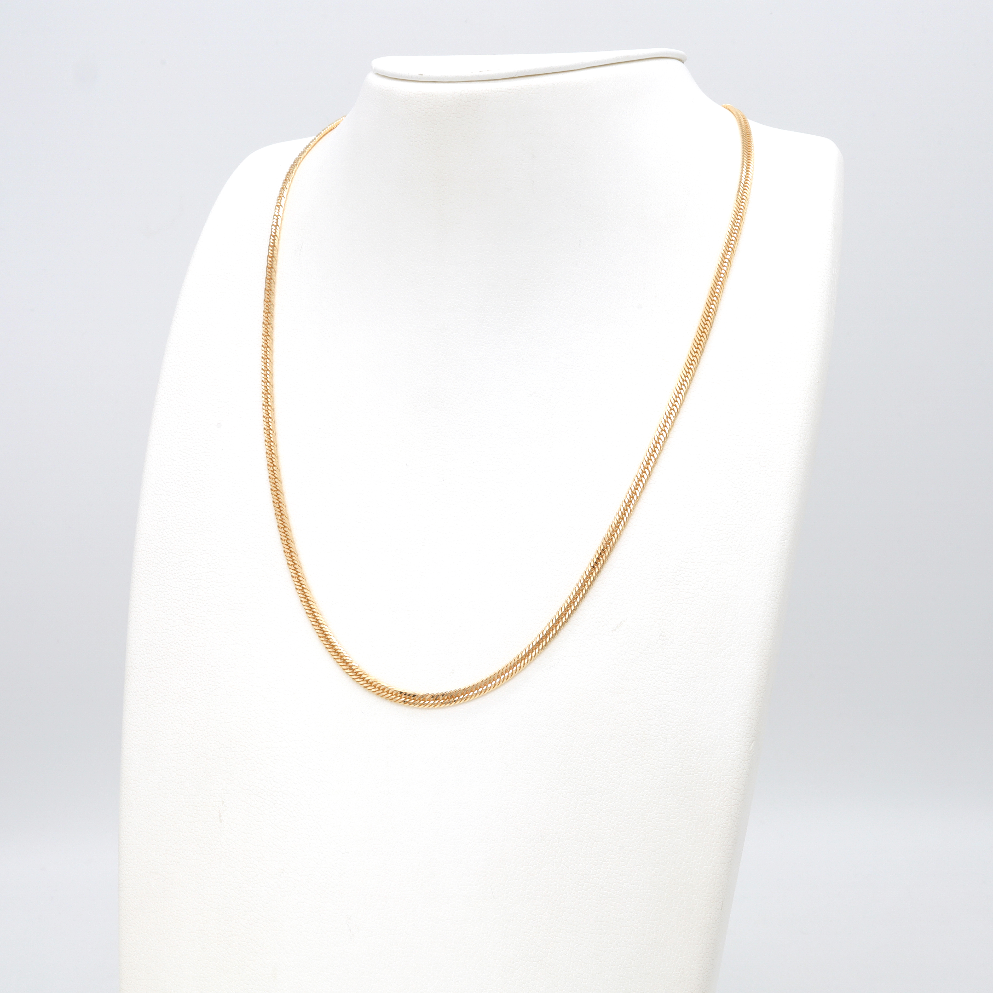 [WINTER SALE] 18K YG T.CURB-12DC NECKLACE 20" / 10gUP