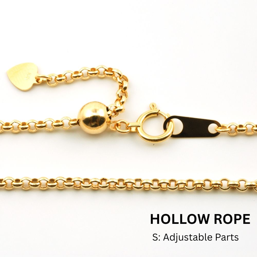 18K YG HOLLOW ROLO