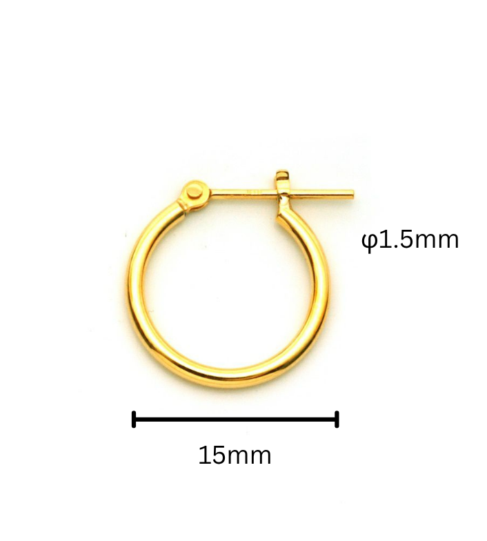 18K YG HOOP 1515