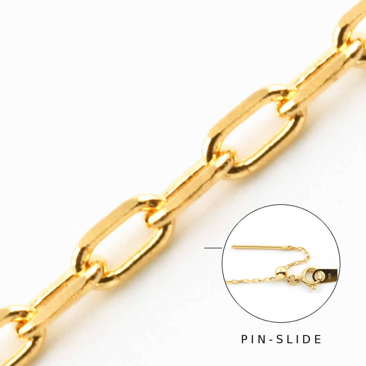 18K YG ANCHOR-DC PIN SLIDE