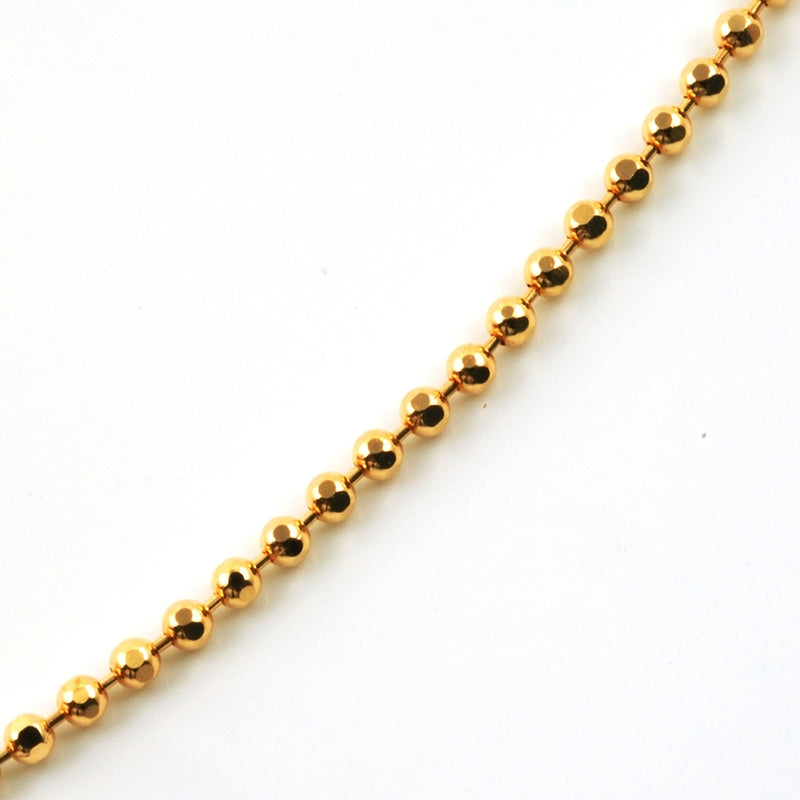 [SALE] 18K YG BALL CHAIN (2 PIECES SET)