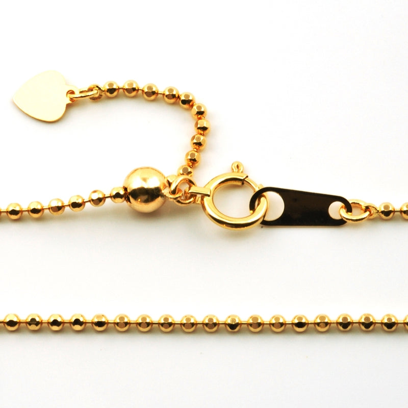 [SALE] 18K YG BALL CHAIN (2 PIECES SET)