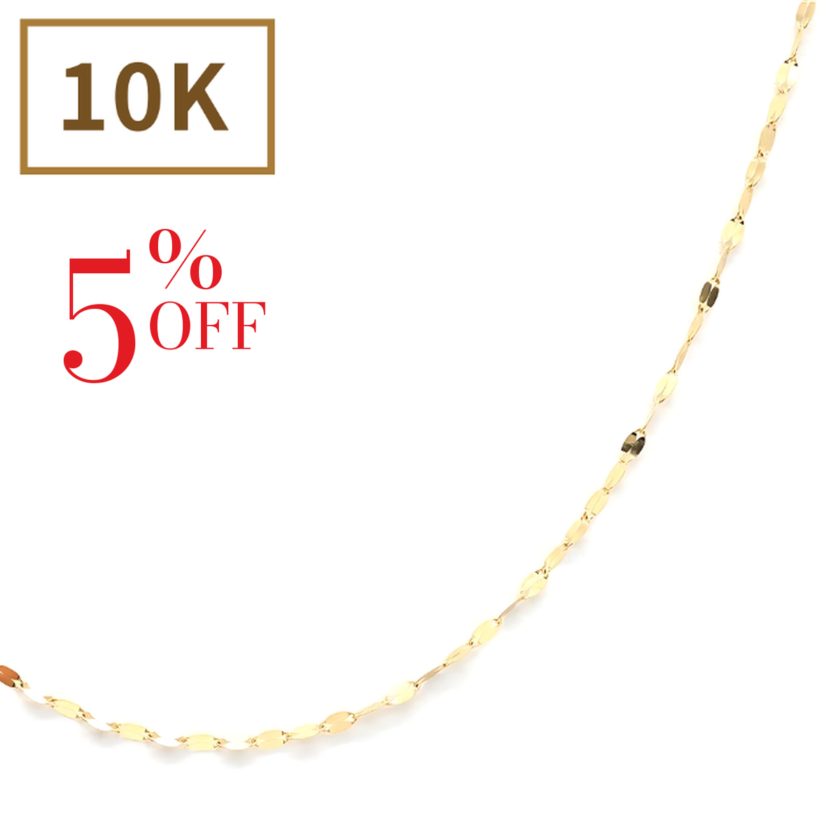 10K YG PETAL CHAIN
