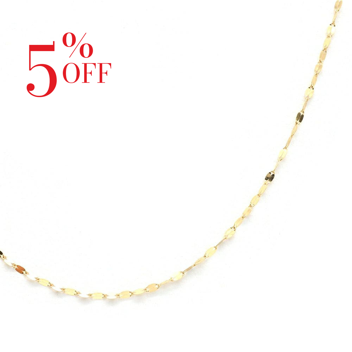 18K YG 0.25FK MV (PETAL CHAIN)