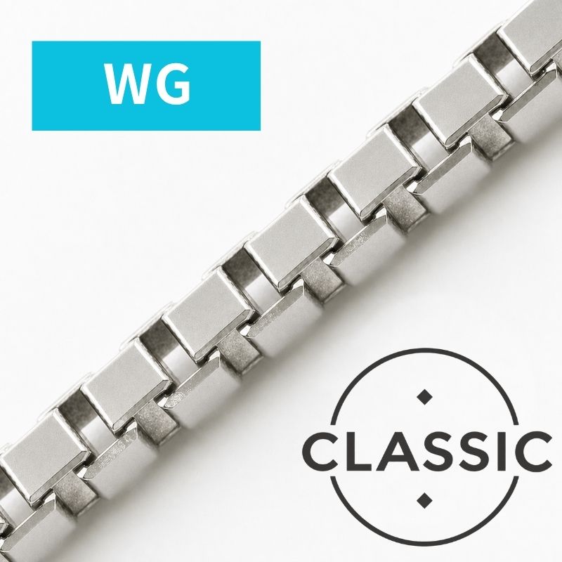 18K WG BOX CHAIN(VENETIAN)