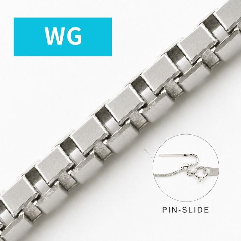 18K WG VENETIAN PIN SLIDE