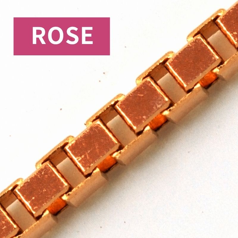 18K ROSE BOX CHAIN(VENETIAN)