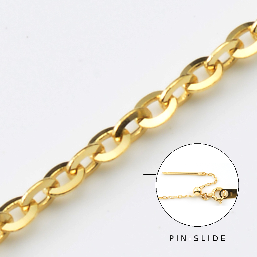 18K YG TWINKLE PIN SLIDE