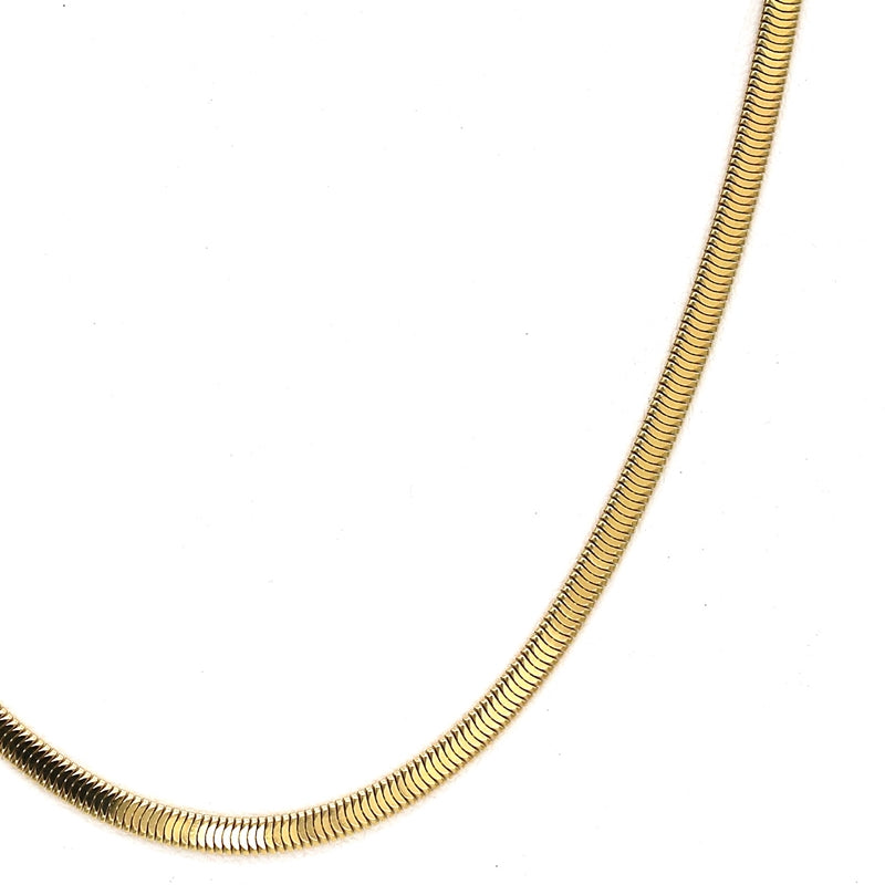 18K YG  OVAL SNAKE 3.5 MV 16"