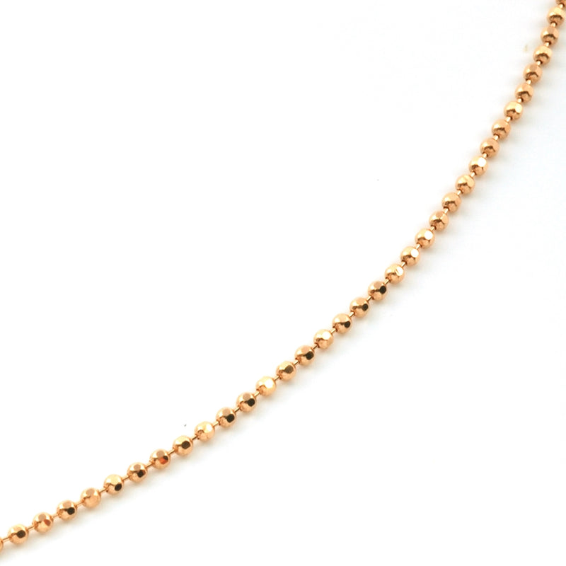 18K Rose Gold Ball Chain Necklace wholesale | Aurora Trading Co.,Ltd.