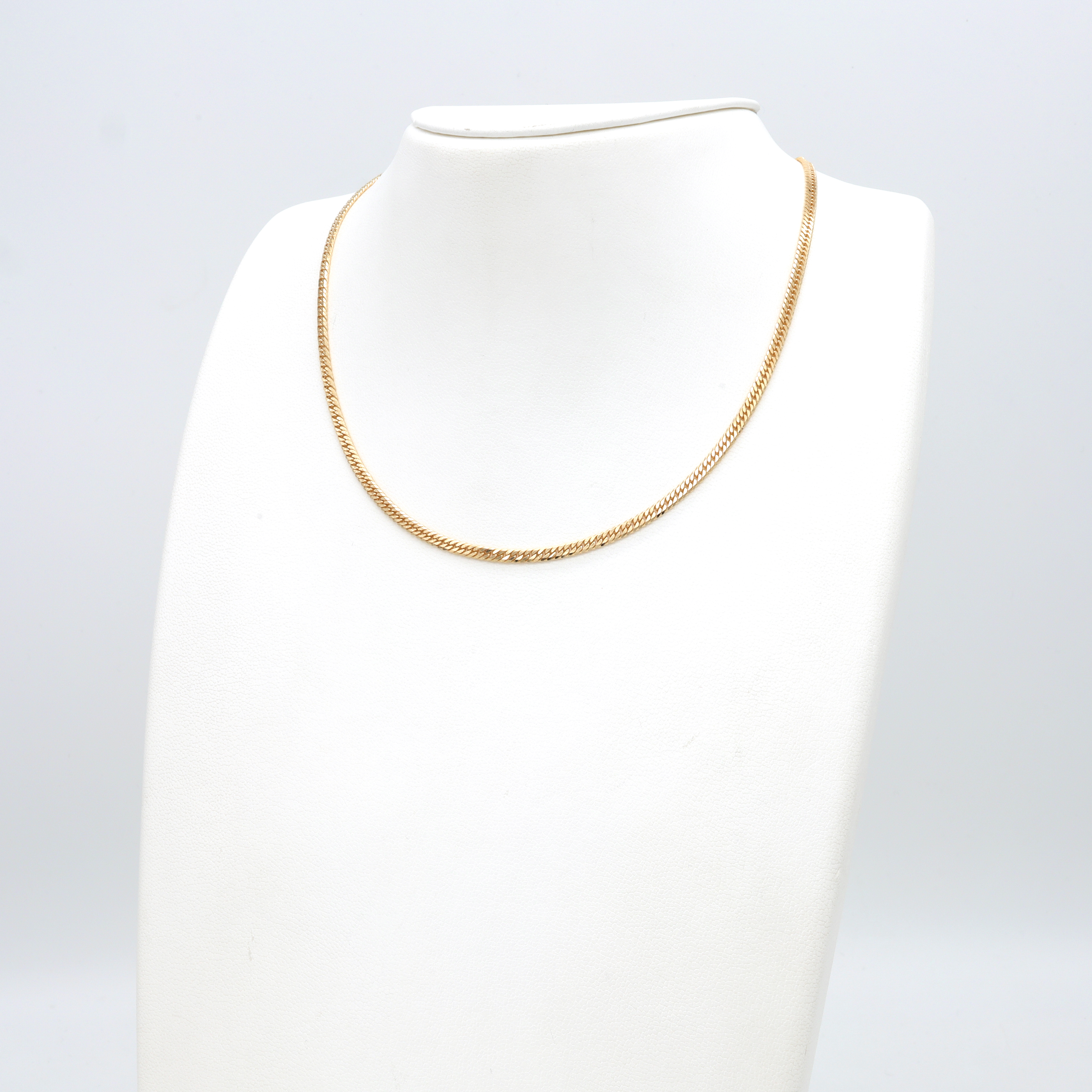 Y.Gページ 18K YG W.CURB-6DC NECKLACE